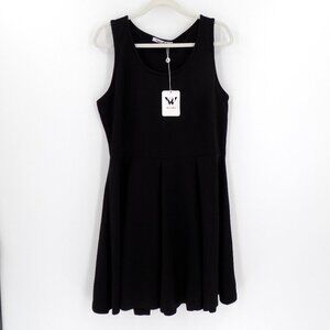 White Mark Fit & Flare sleeveless Dress Size 2XL Black